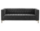 Isaac Channel Stitched Gray Velvet Sofa