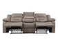 Abilene Manual Reclining Sofa with Drop-Down Console, Tan