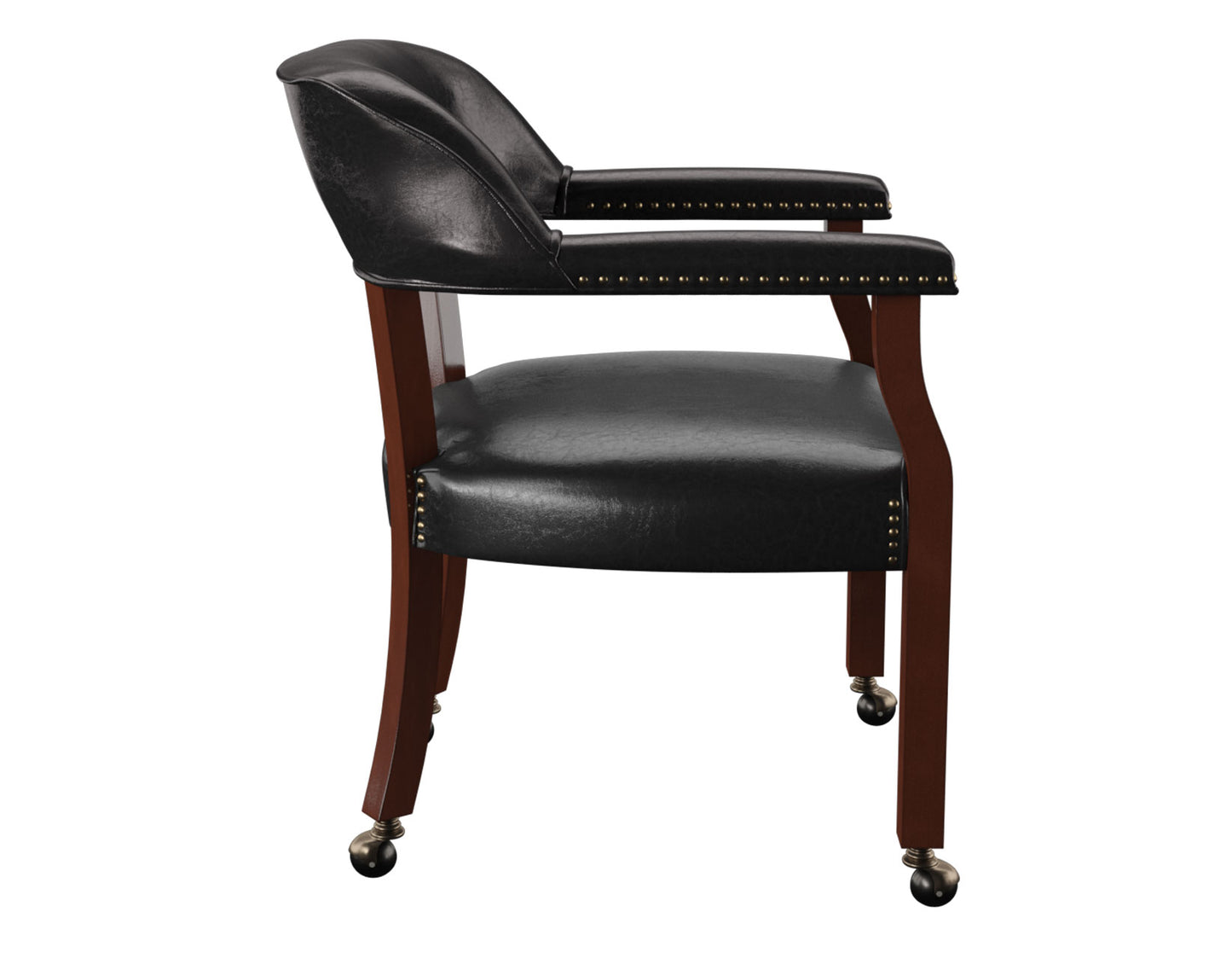 Tournament Arm Chair w/Casters, Black