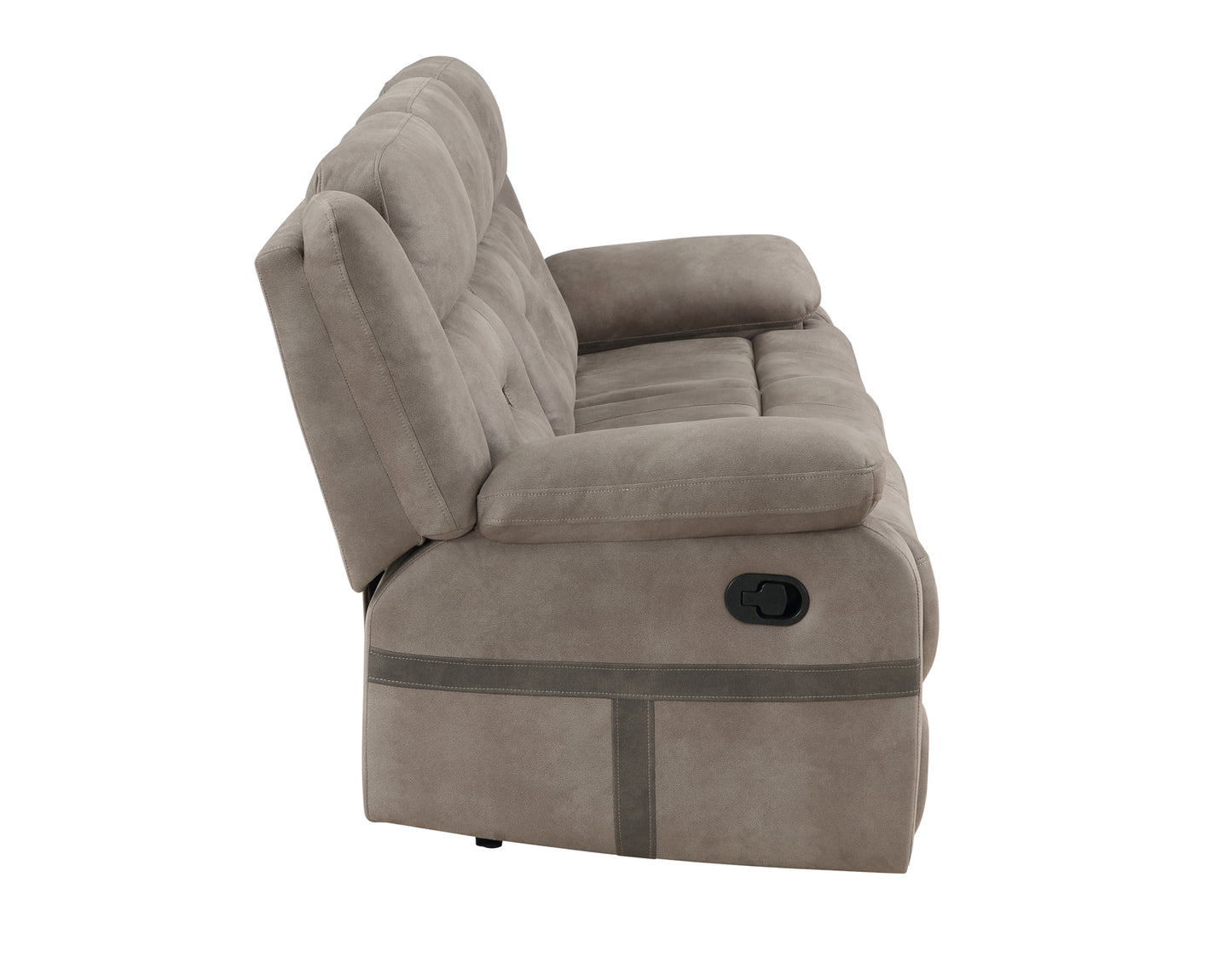 Abilene Manual Reclining Sofa with Drop-Down Console, Tan