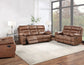 Rudger Manual Reclining Loveseat, Brown