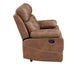 Rudger Manual Reclining Loveseat, Brown