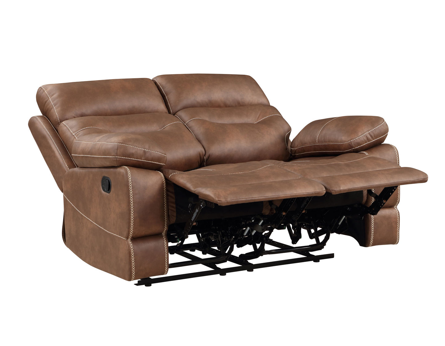 Rudger Manual Reclining Loveseat, Brown