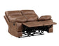 Rudger Manual Reclining Loveseat, Brown