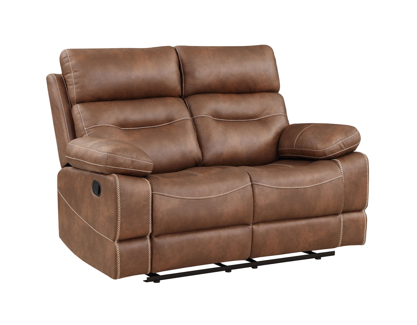 Rudger Manual Reclining Loveseat, Brown