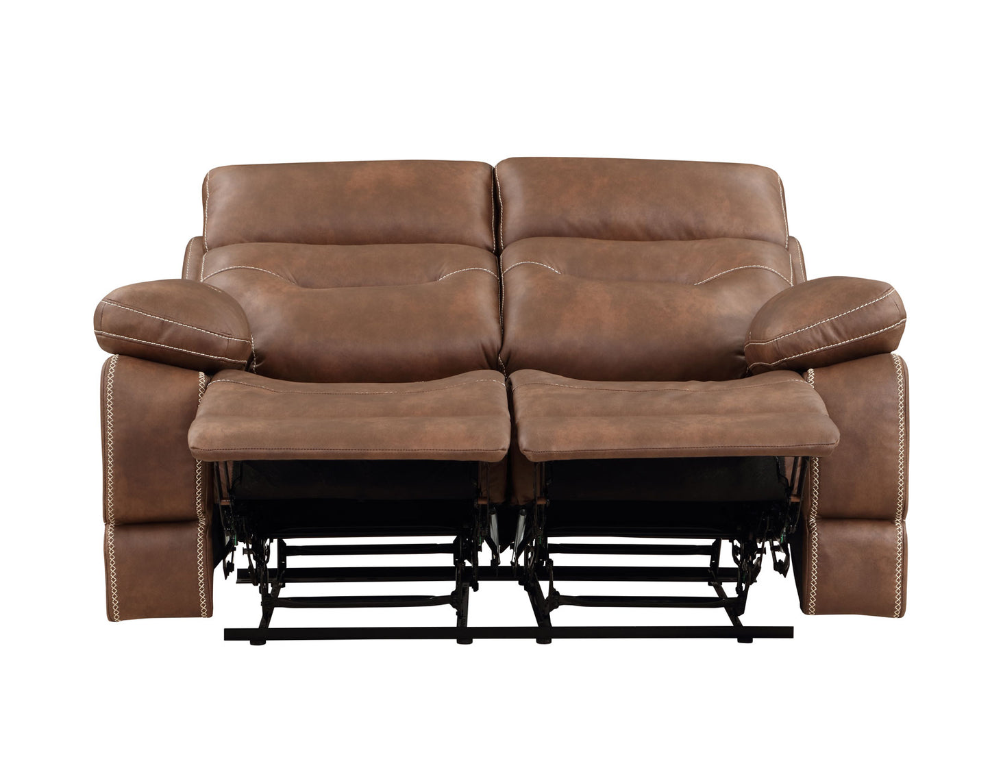 Rudger Manual Reclining Loveseat, Brown