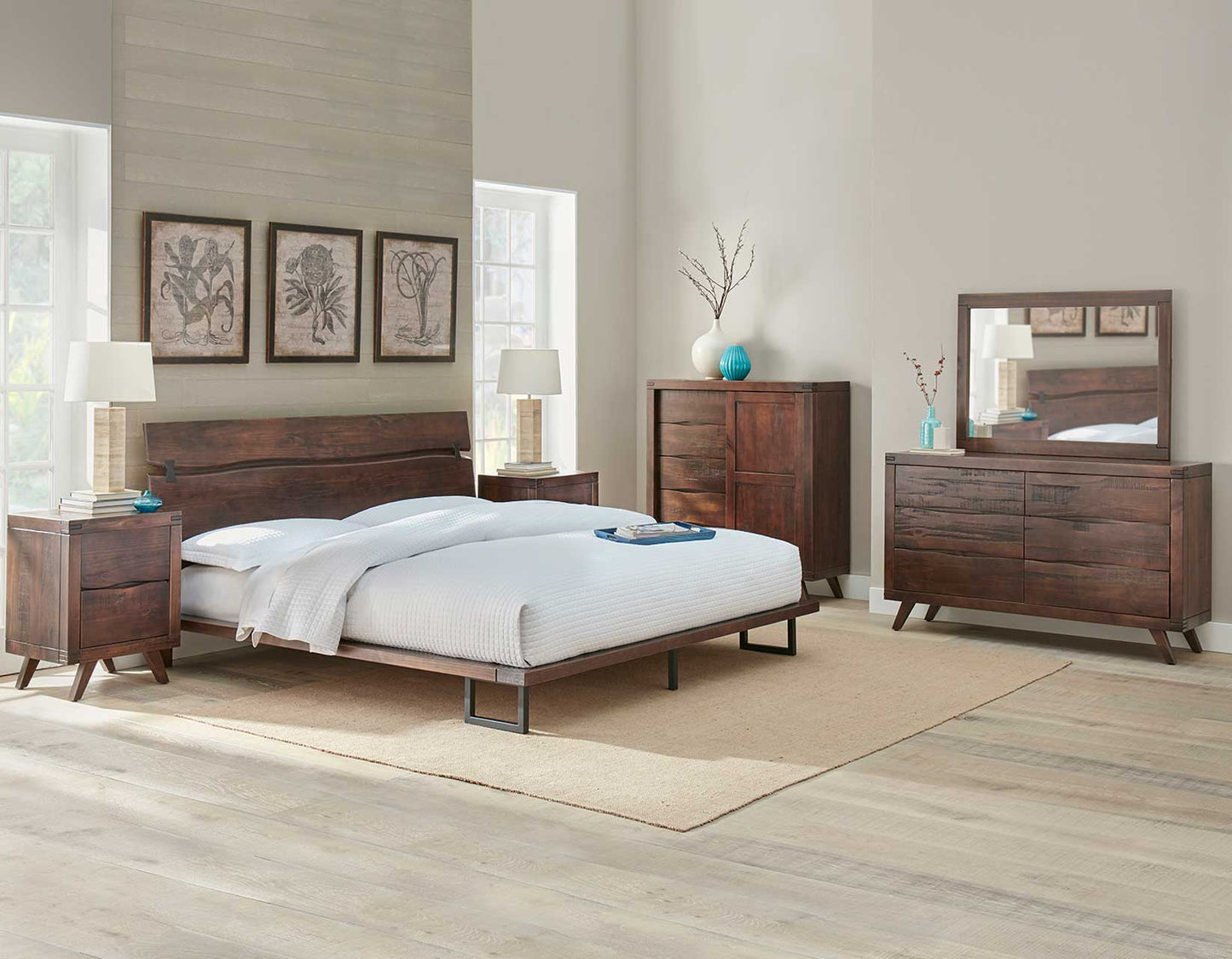 Pasco 4-Piece Queen Set (Queen Bed/DR/MR/NS)