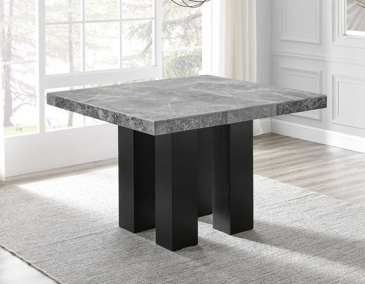 Camila 54 inch Square
Gray Marble Top Counter Table