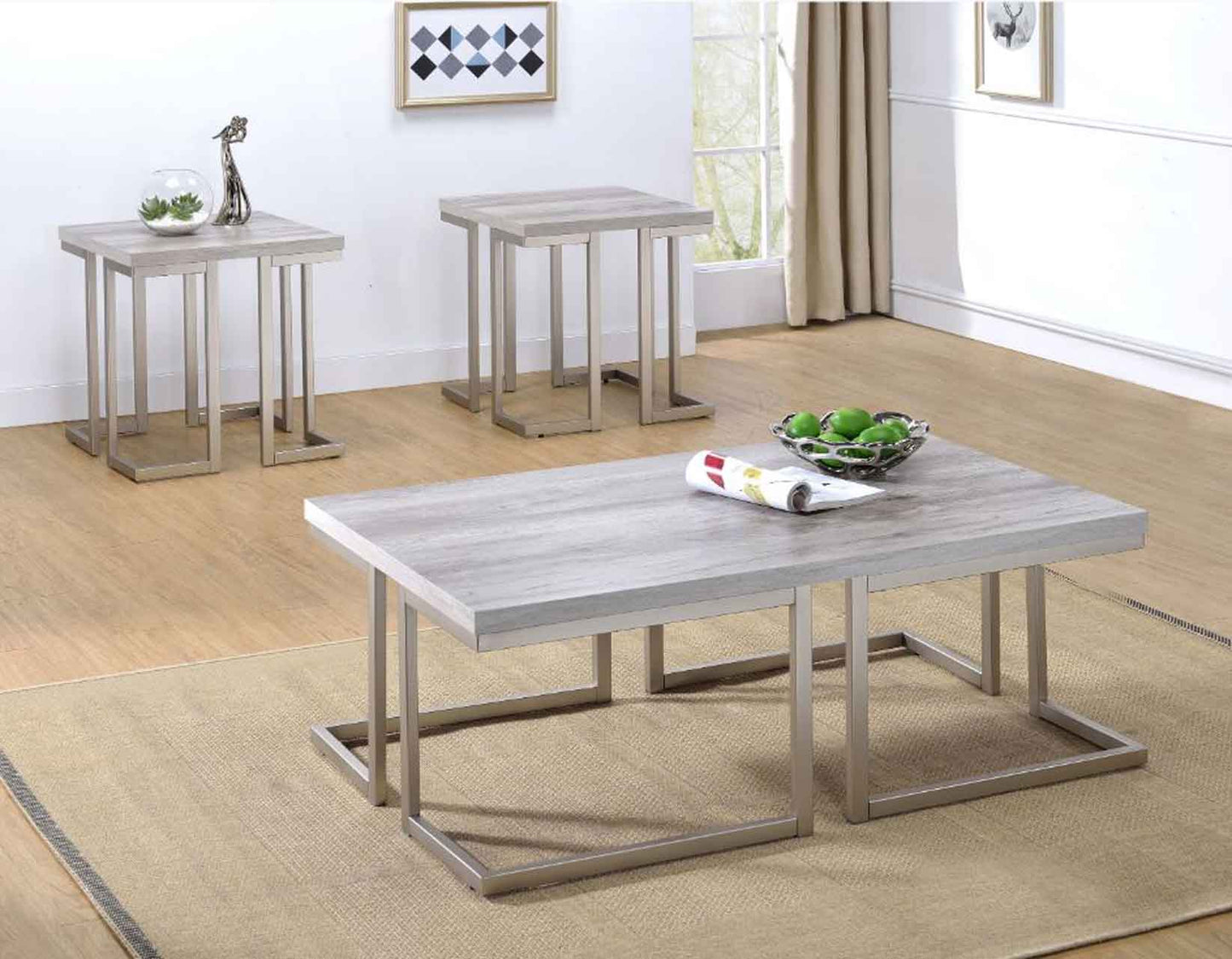 David 3-Piece Set
(Cocktail & 2 End Tables)