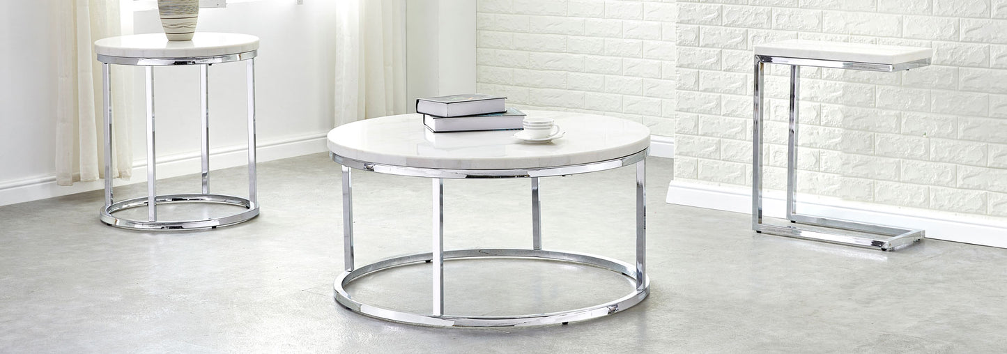 Echo 3-Piece Marble Top Set
(Cocktail & 2 End Tables)