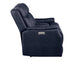 Valencia Dual-Power Leatherette Reclining Console Loveseat, Ocean Blue