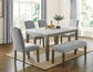 Emily 5-Piece White Marble Dining Set
(Table & 4 Side Chairs)