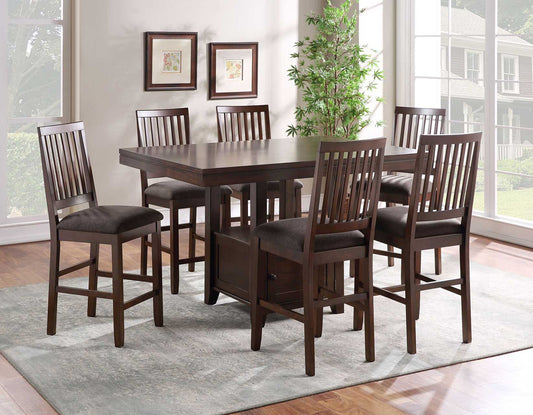 Yorktown 7-Piece Counter Storage Dining Set
(Counter Table & 6 Counter Chairs)