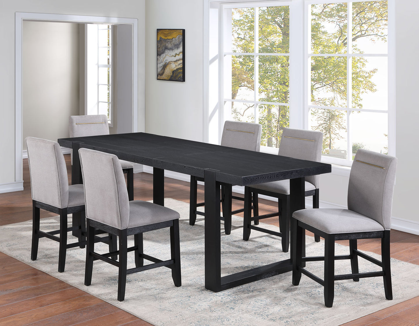 Yves 5-Piece Counter Dining Set
(Counter Table & 4 Performance Fabric Counter Chairs)