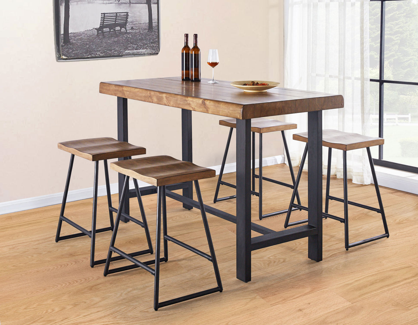 Landon 5 Piece Counter Set
(Counter Table & 4 Counter Stools)