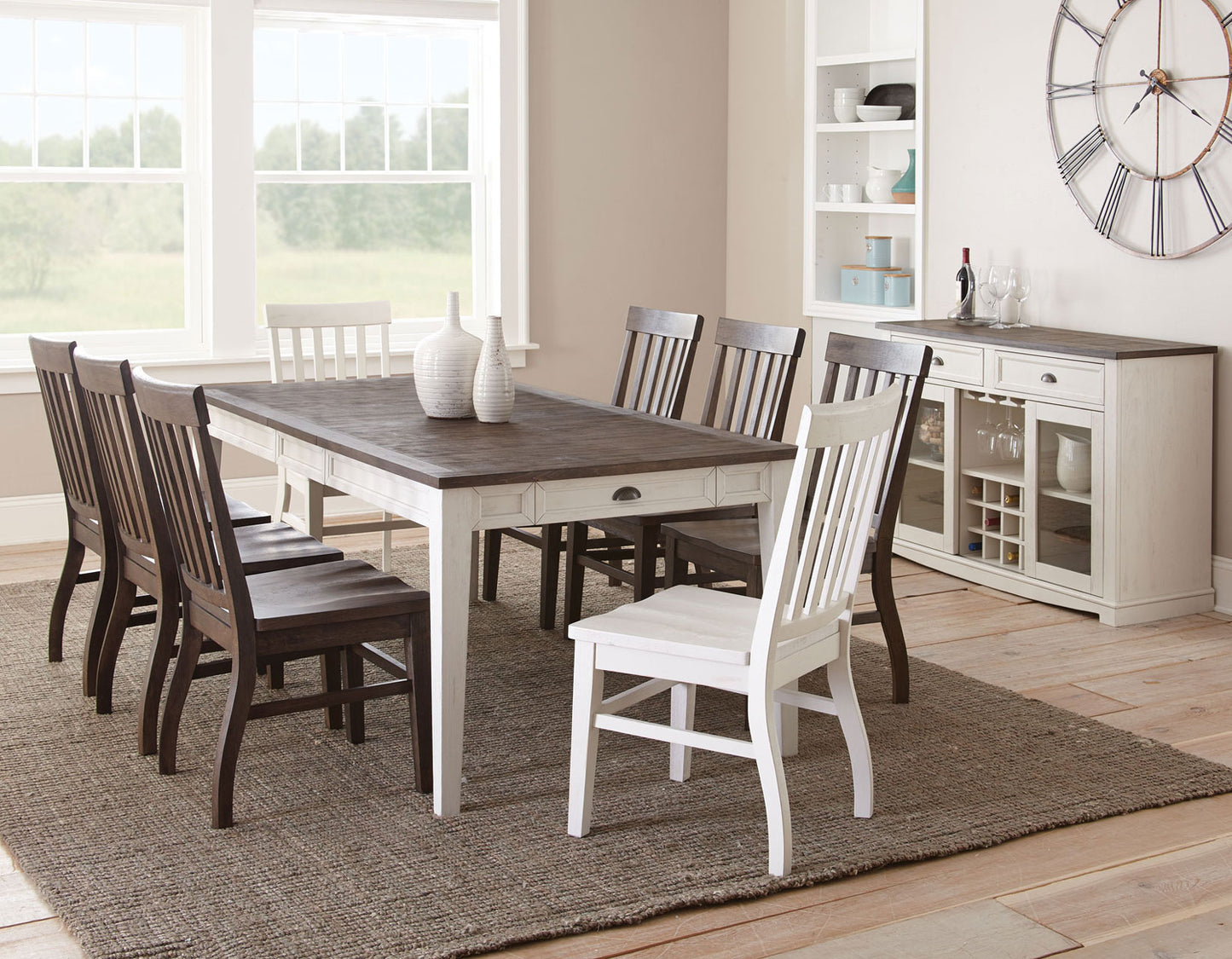 Cayla 5 Piece Two-Tone
(Table & 4 Side Chairs)