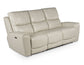 Laurel Ivory 3-Piece Dual-Power Leather Motion Set (Sofa, Loveseat & Chair)