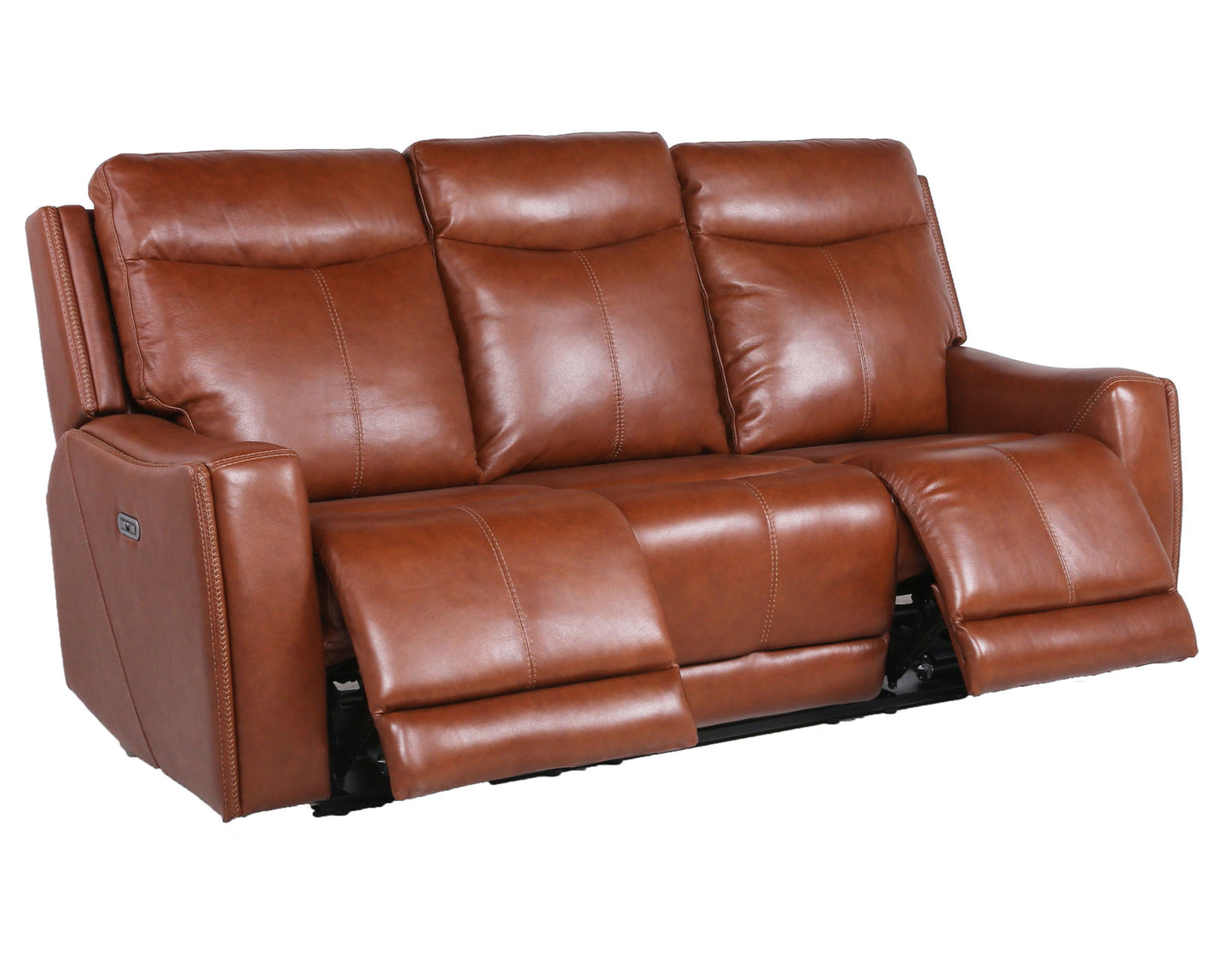 Natalia Coach 3-Piece Dual-Power Leather Motion Set (Sofa, Loveseat & Chair)