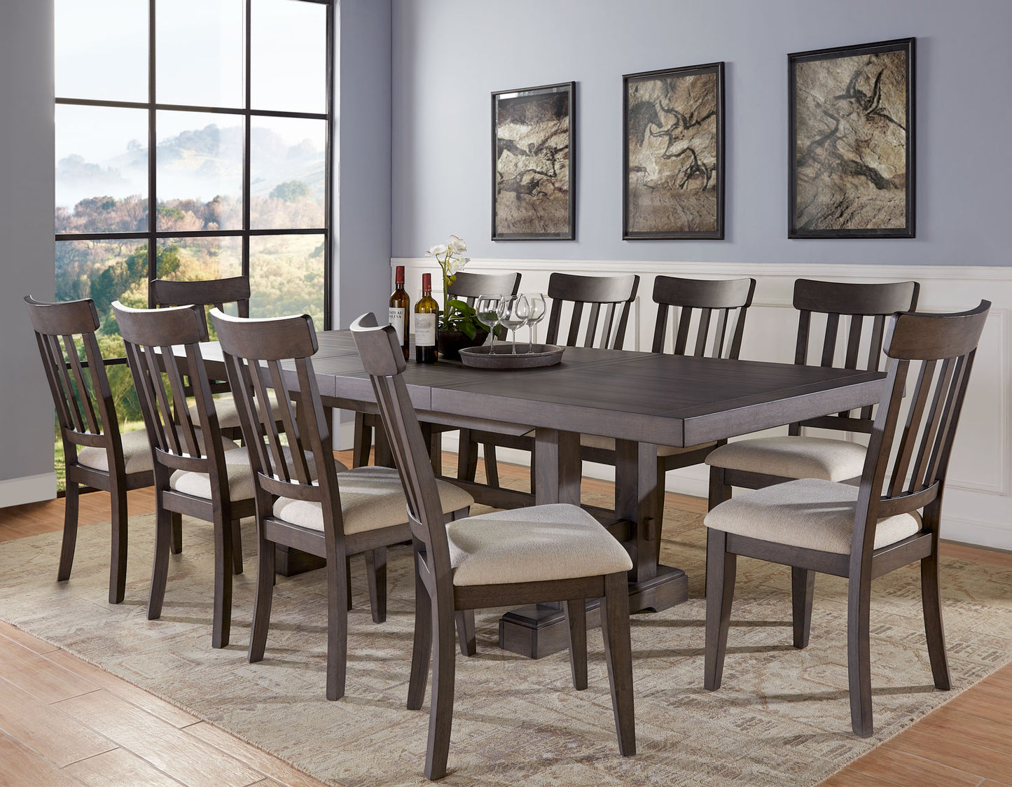 Napa 7-Piece Dining Set
(Table, 2 Upholstered & 4 Side Chairs)