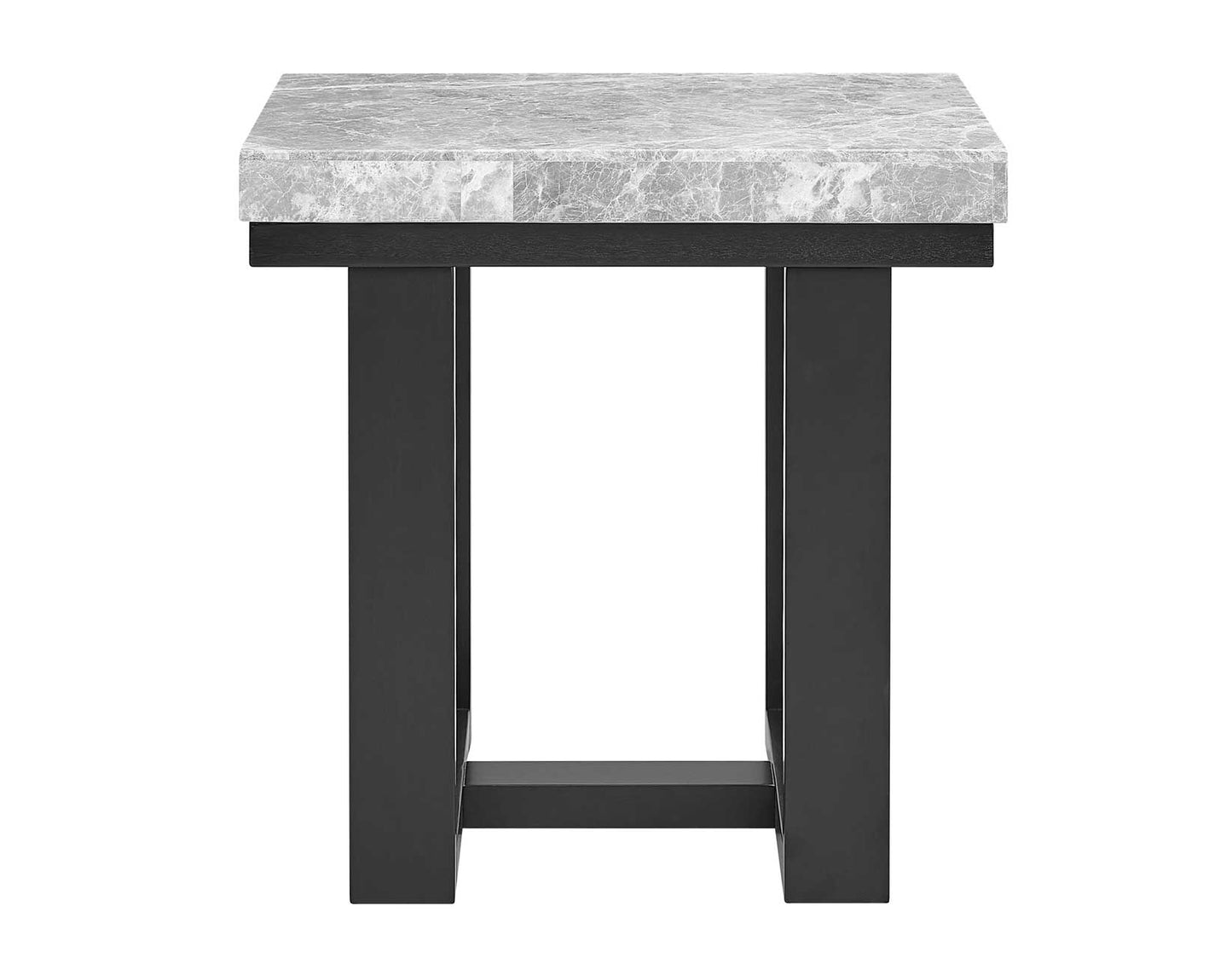 Lucca Gray Marble 3-Piece Table Set