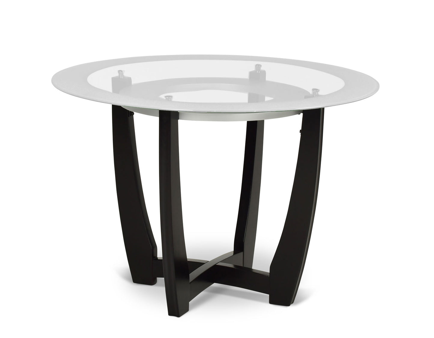 Verano 5 Piece Set
(Glass Top Table & 4 Black Side Chairs)