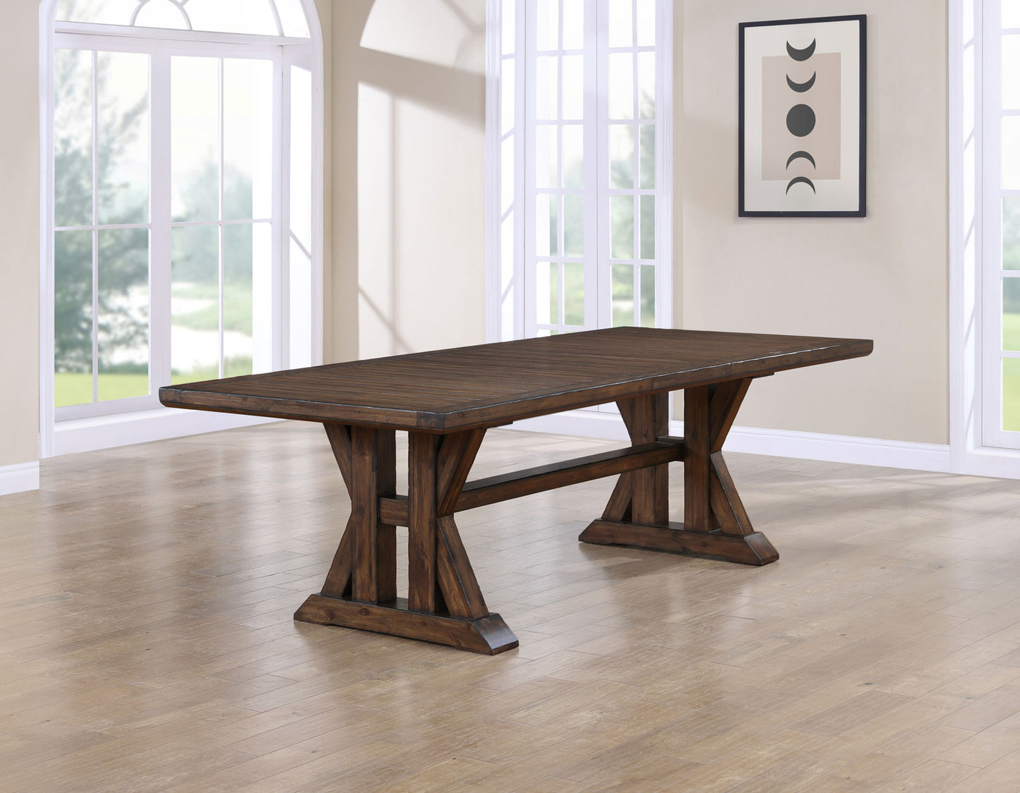 Auburn 86-106-inch Dining Table with 2-20 inch Leaves