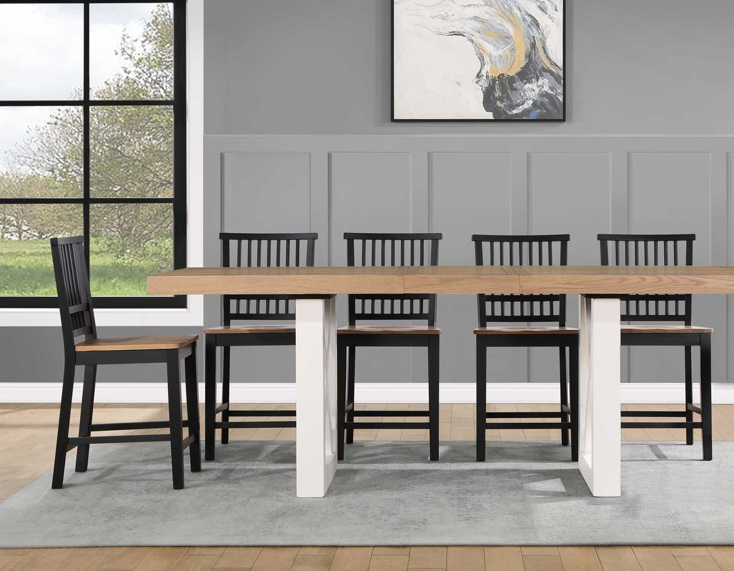 Magnolia 5-Piece 80-96-inch Counter Height Dining Set
(Table & 4 Counter Chairs)