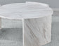 Merino Faux-Marble Round Cocktail Table