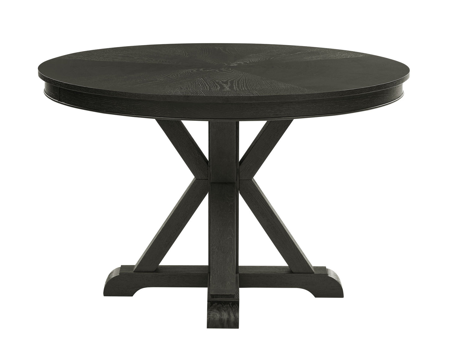 Rylie 48-inch Round Dining Table, Black Finish