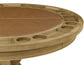 Rylie 48-inch Round Dining Table with Folding Game Top, Natural Finish