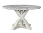 Canova 52-inch Round Gray Marble Top Dining Table