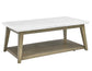 Vida White Marble Top 3-Piece Table Set