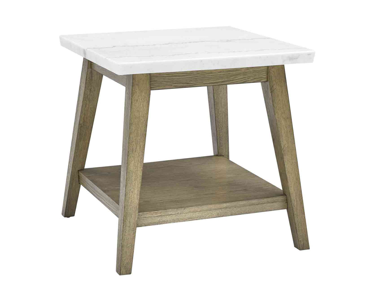 Vida White Marble Top 3-Piece Table Set