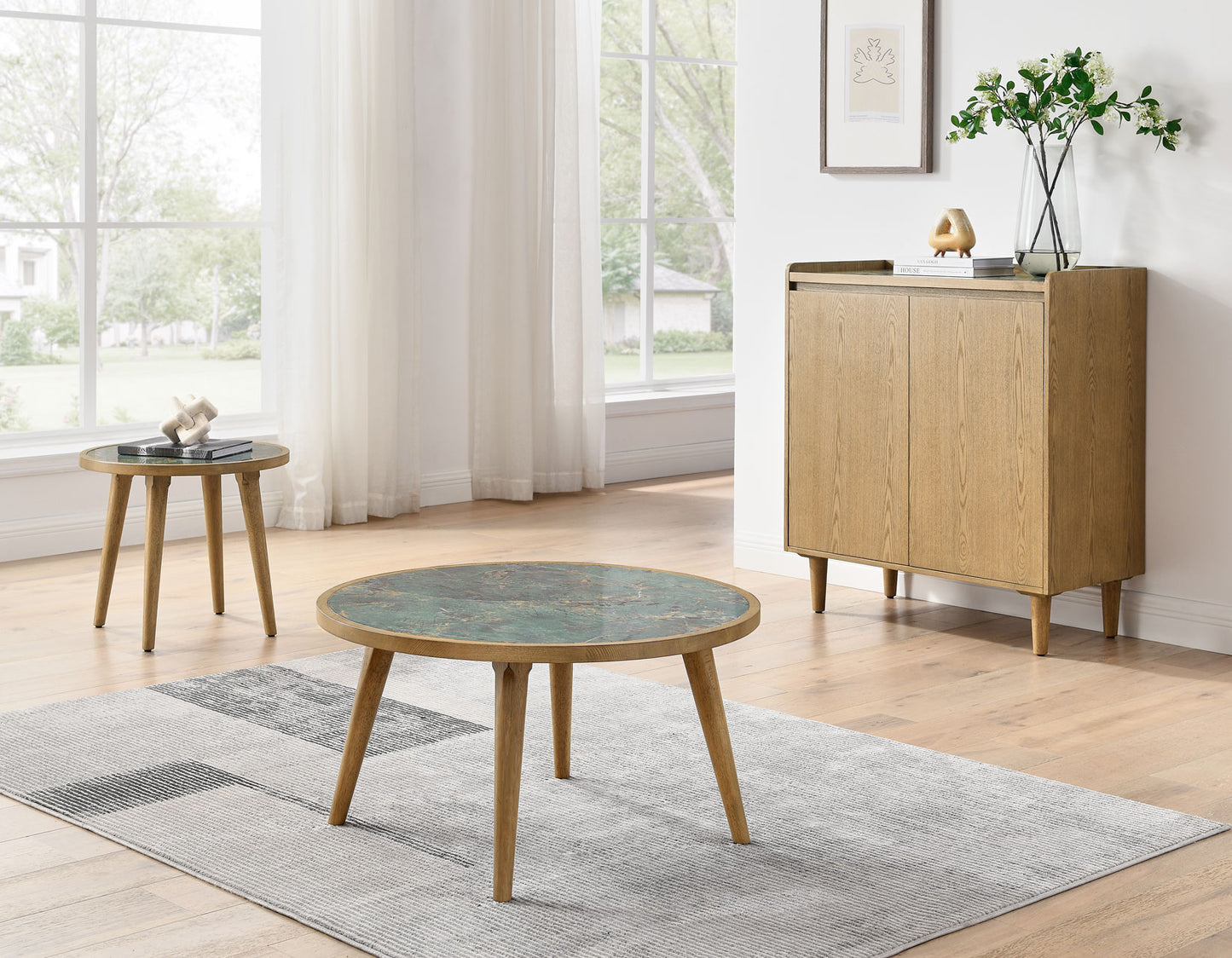 Novato Sintered Stone 3-Piece Table Set