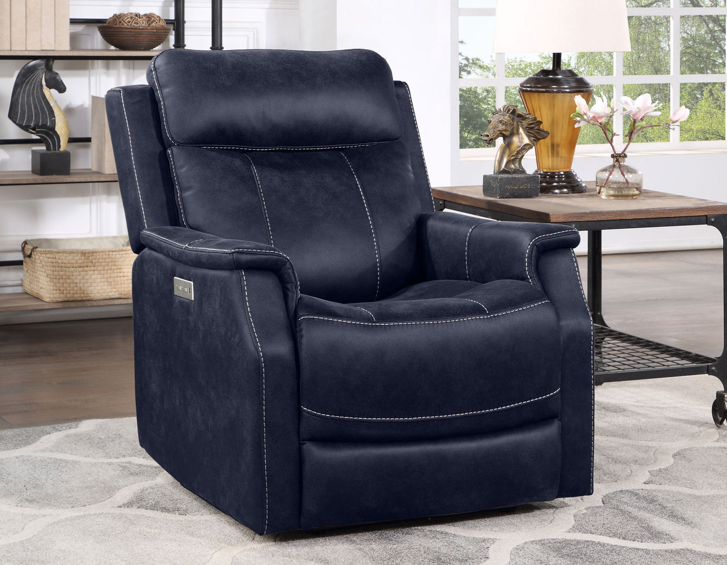 Valencia 3-Piece Dual-Power Ocean Blue Reclining Set
(Sofa, Loveseat & Chair)