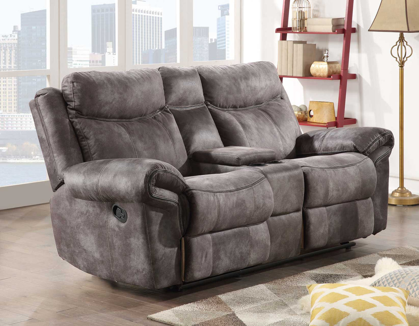 Nashville 3-Piece Manual Reclining Set, Grey