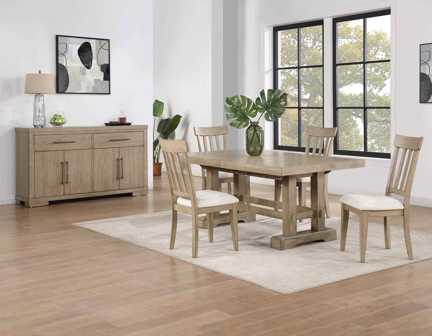 Napa 5-Piece 72-108-inch Dining Set, Sand
(Table & 4 Side Chairs)