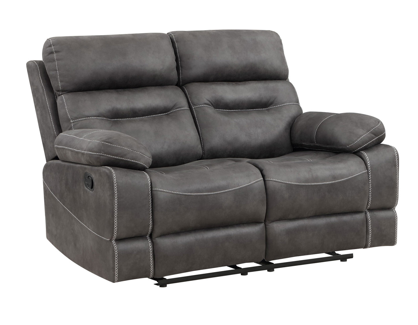 Rudger Manual Reclining Loveseat, Gray