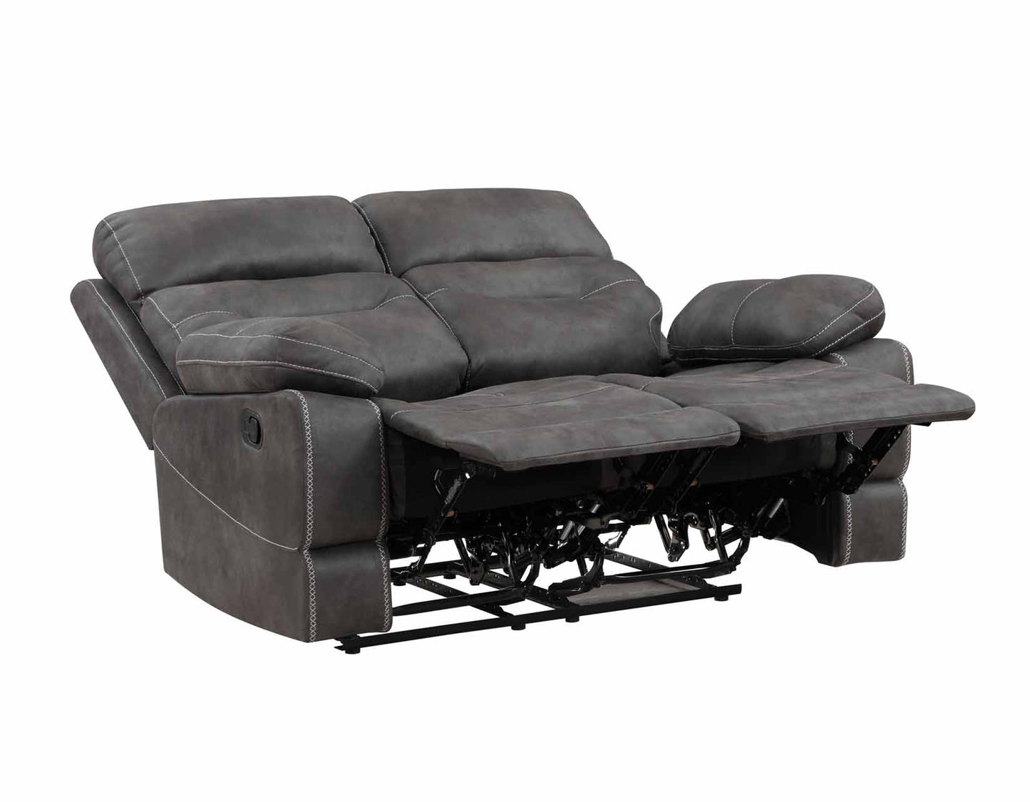 Rudger Manual Reclining Loveseat, Gray