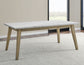 Vida 72" White Marble Top Dining Table