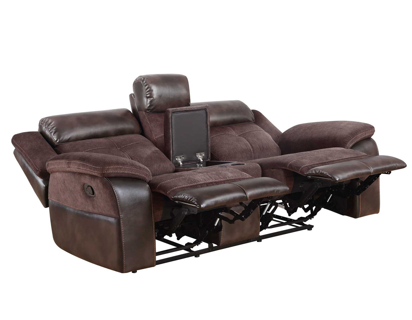 Pueblo Manual Reclining Loveseat with Console