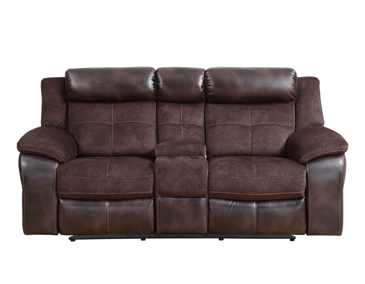 Pueblo Manual Reclining Loveseat with Console