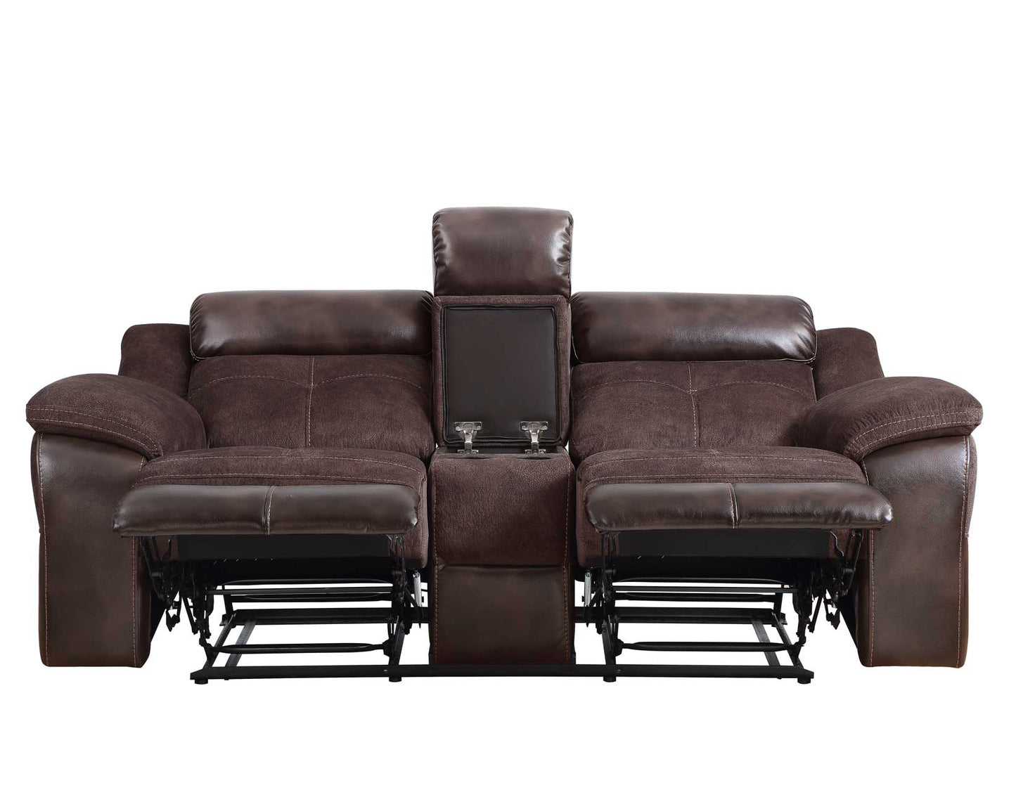 Pueblo Manual Reclining Loveseat with Console