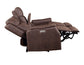 Valencia Dual-Power Leatherette Reclining Console Loveseat, Walnut