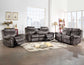 Nashville Manual Reclining Sofa w/Drop-Down Console, Grey