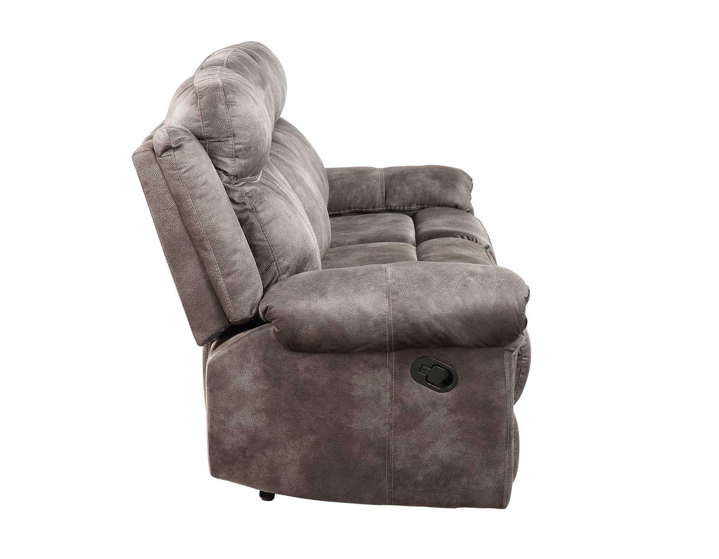 Nashville Manual Reclining Sofa w/Drop-Down Console, Grey