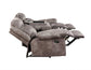 Nashville Manual Reclining Sofa w/Drop-Down Console, Grey