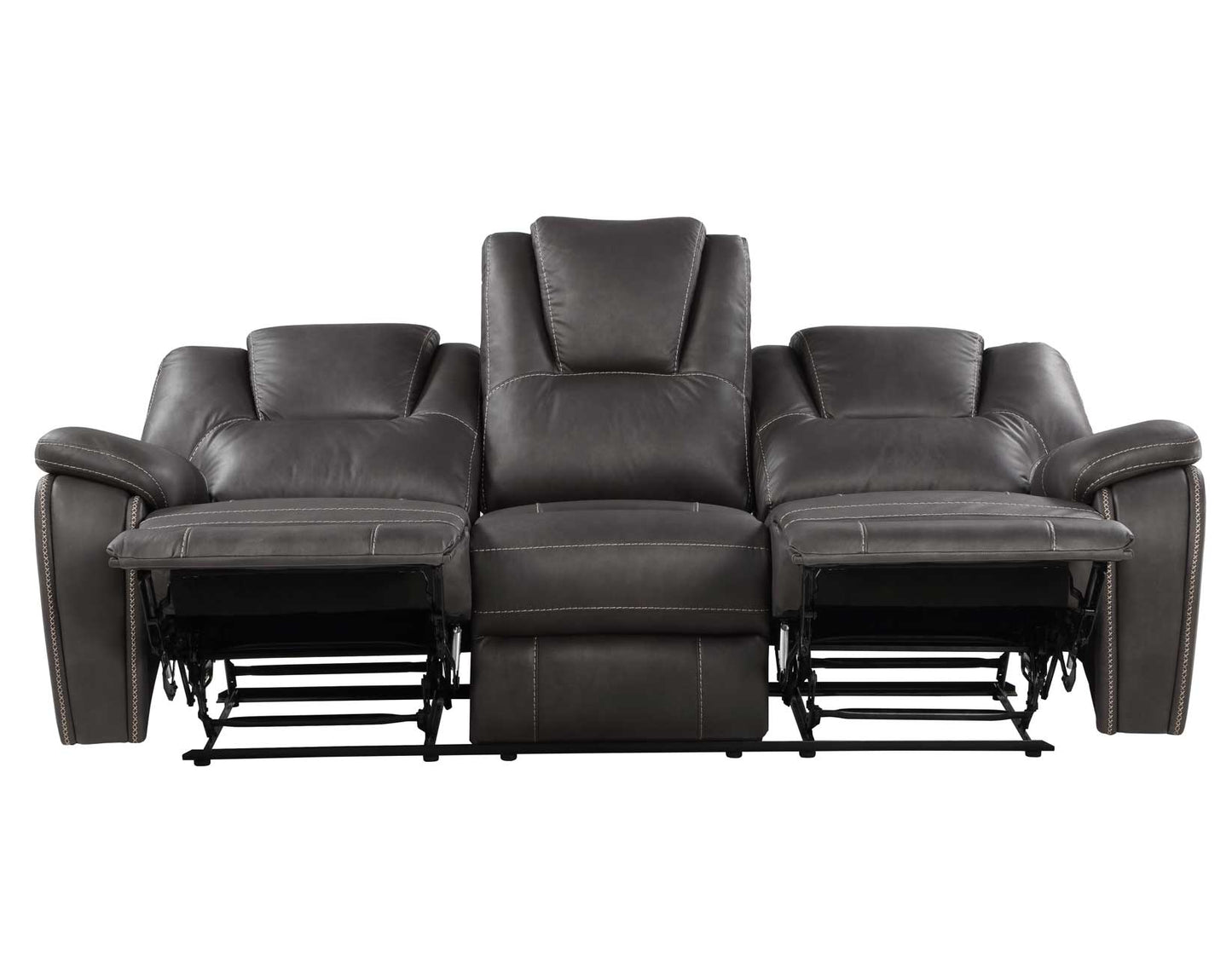 Katrine Manual Reclining Sofa, Charcoal