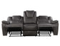 Katrine Manual Reclining Sofa, Charcoal