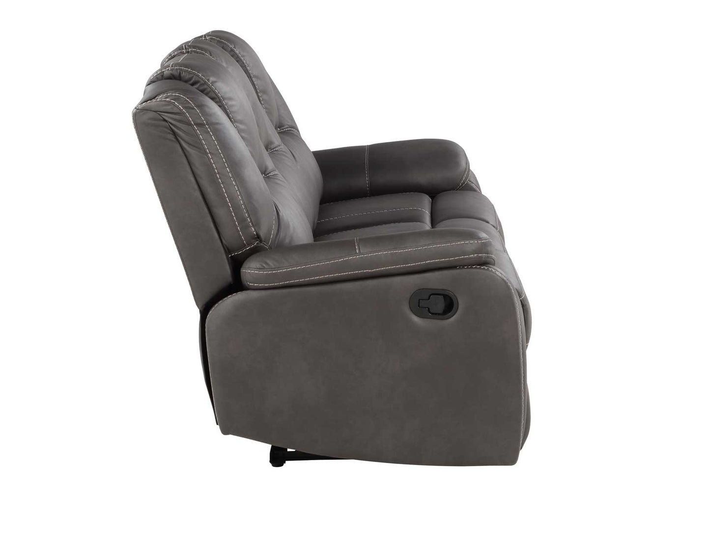 Katrine Manual Reclining Sofa, Charcoal